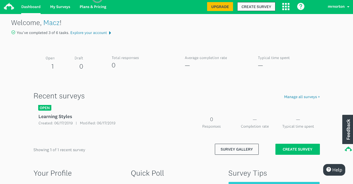 SurveyMonkey Embed a SurveyMonkey survey into a lesson and view